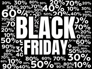 Black Friday sale  background with small percent.