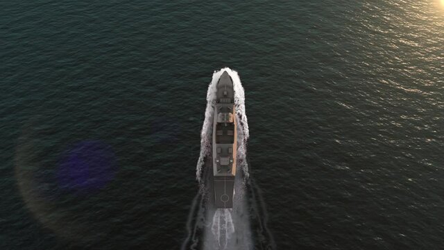 Navy Ship in the sea aerial view
birds eye view of warship in the ocean
