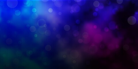 Dark Pink, Blue vector pattern with spheres.