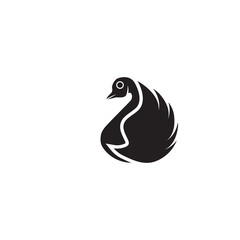 goose icon. flat illustration isolated sign symbol