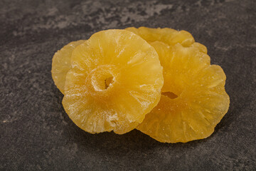 Dried sweet tasty pineapple heap