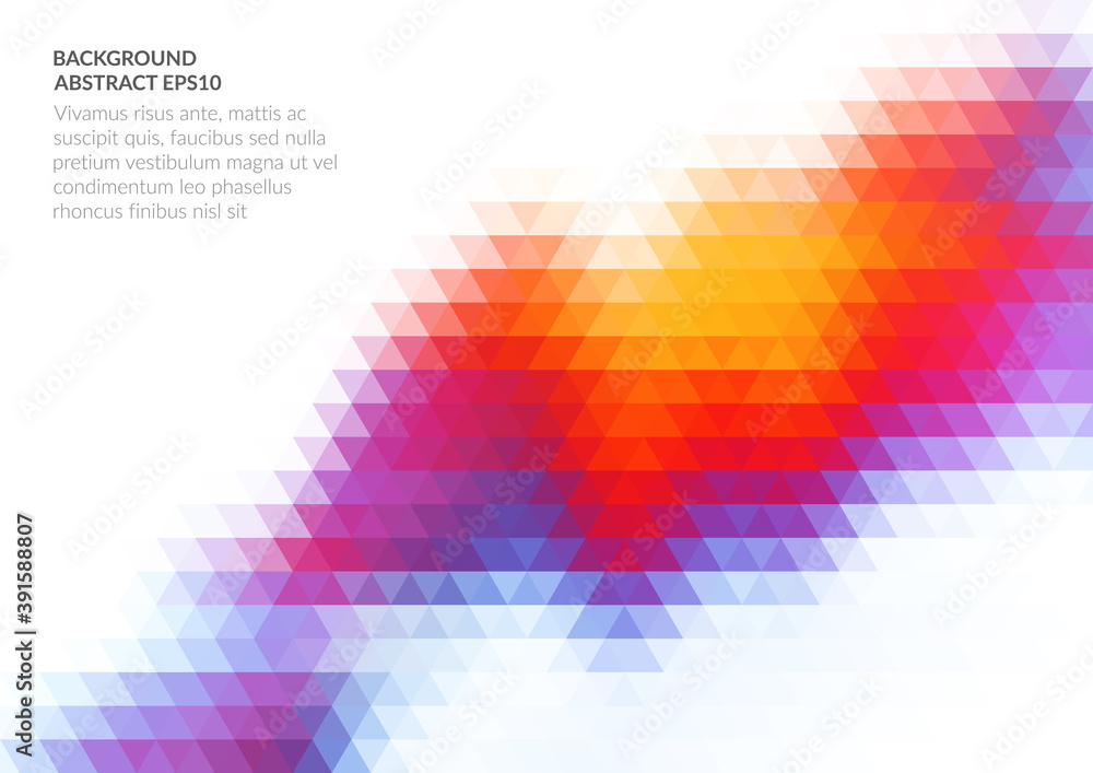 Poster an abstract background with a geometric texture of triangles. white space for text.