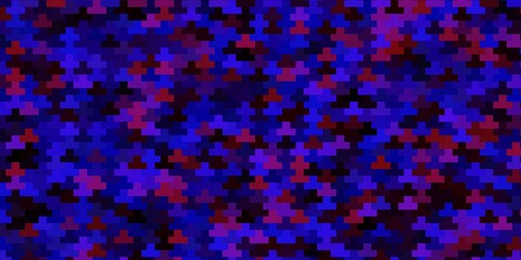 Dark Blue, Red vector pattern in square style.