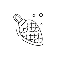 Christmas tree toy icon on white background.