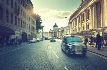 streets of London, sunset time, UK