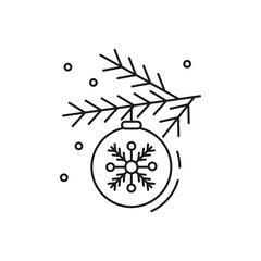 Сhristmas toy icon on white background.