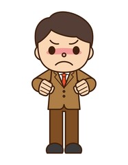 怒り スーツ 男性