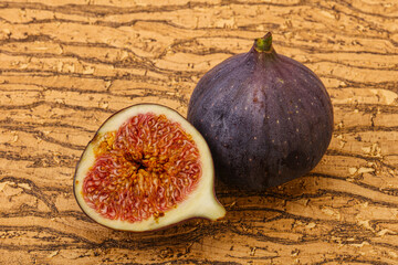 Sweet purple slice of fig