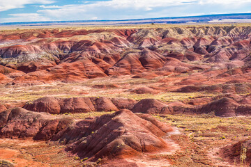 Unique  Geological Rock Formations Of Painted Desert