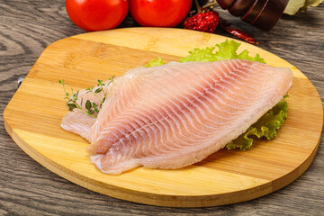 Raw tilapia fish for cooking