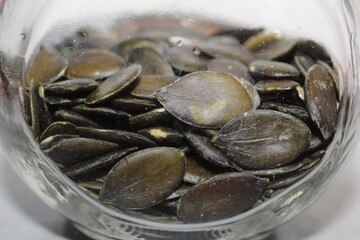 closeup tasty healthy seeds closeup background