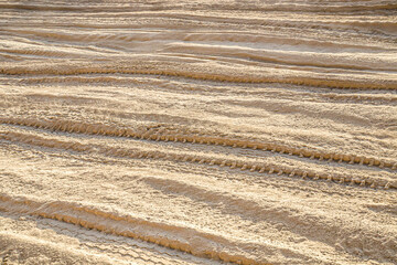 Tire marks in dust as background