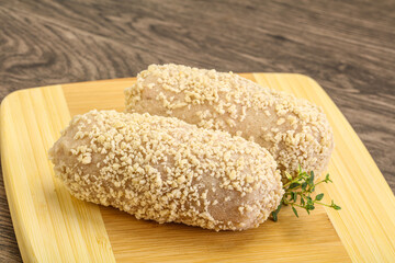 Raw chicken cutlet for roast