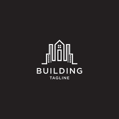 Fototapeta premium Building linear logo design templates.