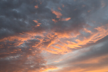 Naklejka na ściany i meble sky during sunset with clouds
