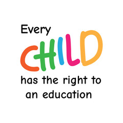 Motivational quote poster about children for celebrating world children day