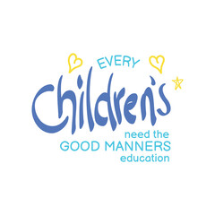 Motivational quote poster about children for celebrating world children day