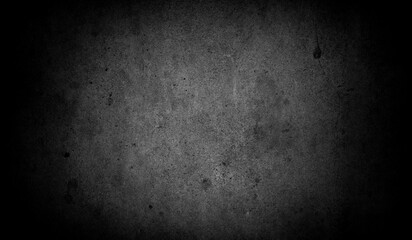 Old wall texture cement dark black gray panorama background abstract grey color design are light with white gradient background.