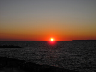 sunset over the sea