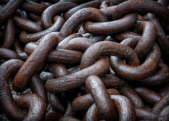 Rusted chain at the Black Country living history experience