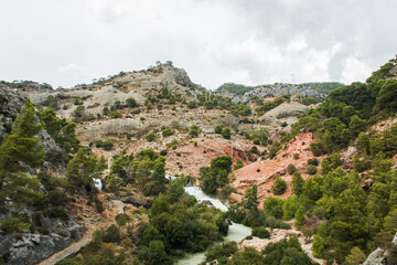 Fototapeta premium Vista durante el Caminito del Rey, Málaga.
