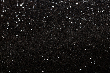 Fototapeta premium Black glitter textured patterned background