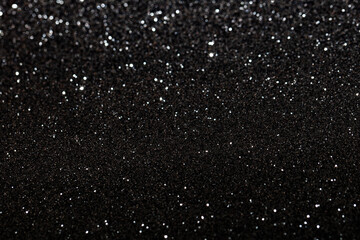 Black glitter textured patterned background