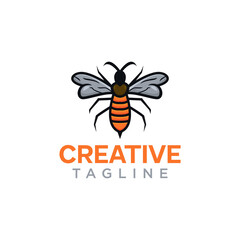 Bee logo. creative animal design vector template