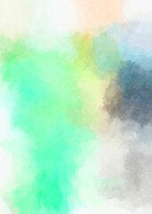 Watercolor painted background. Abstract Illustration wallpaper. Brush stroked painting. 2D Illustration.