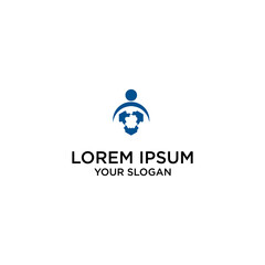 company logo with human symbol with modern shape concept