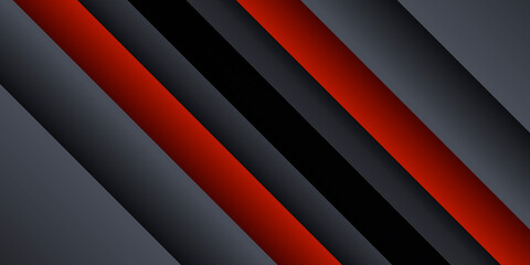 Black grey red abstract presentation background with 3D overlap layers Vector illustration design for presentation, banner, cover, web, flyer, card, poster, wallpaper, texture, slide, magazine