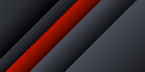 Black red abstract background with 3D overlap layers. Vector illustration design for presentation, banner, cover, web, flyer, card, poster, wallpaper, texture, slide, magazine