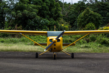 Micro plane at airport - Vanuatu