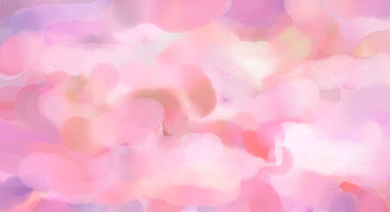 Modern brush strokes painting. Watercolor abstract painting with pastel colors. Soft color painted illustration of calming composition for poster, wall art, banner, card, book cover or packaging.