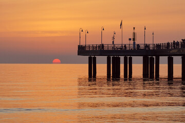 pier in the sunset