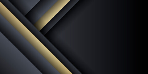 Black gold grey abstract background. Vector illustration