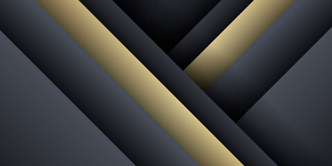 Gold grey black abstract presentation background. Vector illustration