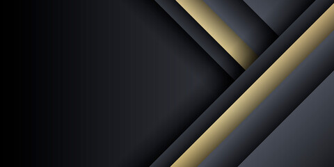 Gold grey black abstract presentation background. Vector illustration