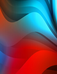 Abstract background with colorful gradient. Vibrant graphic wallpaper with stripes design. Fluid 2D illustration of modern movement.