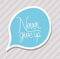 never give up lettering with colors