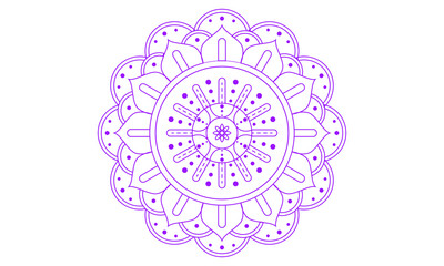 A vector illustration artwork of beautiful Indian style circular shape doodle.