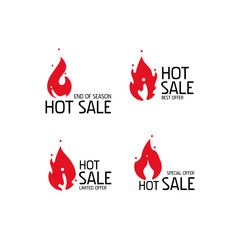 Hot sale label design collection isolated on white background