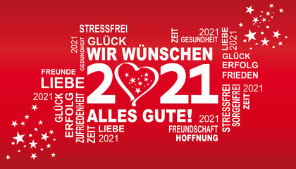 wir wünschen alles gute - 2021 - herz und sterne