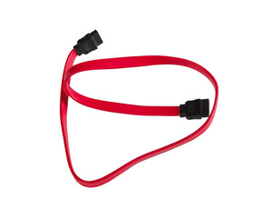 Fototapeta premium Connecting cable computer adapter. to connect the device isolated on a white background