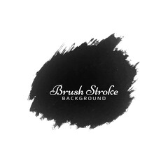 Abstract black watercolor brush stroke design