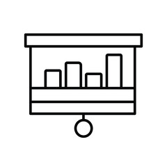 Progression Graph Business Presentation line icon