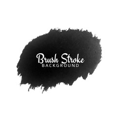 Abstract black watercolor brush stroke design
