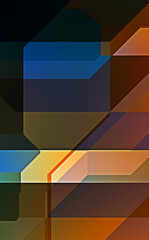 Layers of circular shapes creating a colorful and vibrant design. Digital illustration of circles layout. Futuristic design template.