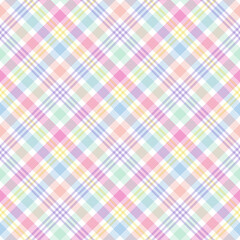 Plaid Seamless Pattern - Colorful plaid repeating pattern design - 391613645