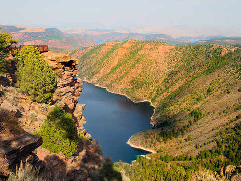 Overlook On To The Green River At Flaming Gorge National Recreation Area